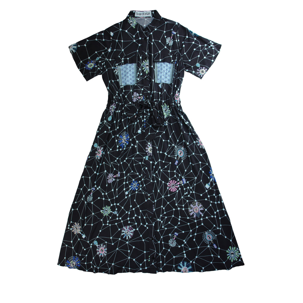 Mechan Shirt Dress Black