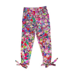 Rose Silk Capri Leggins