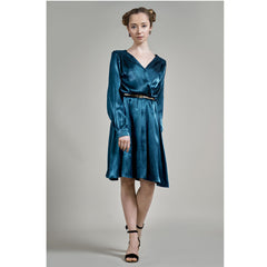 Vega Dress In Teal Colour
